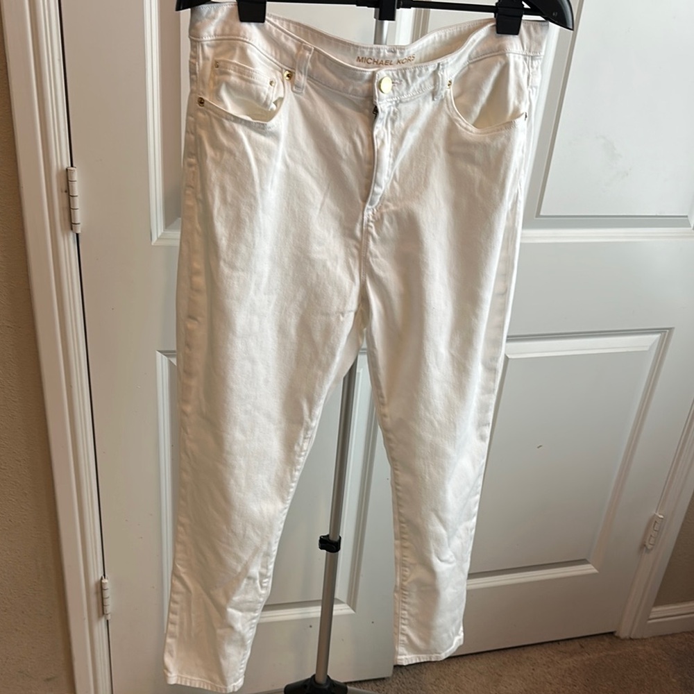Michael Kors White Denim Jeans size 16 inseam 29”